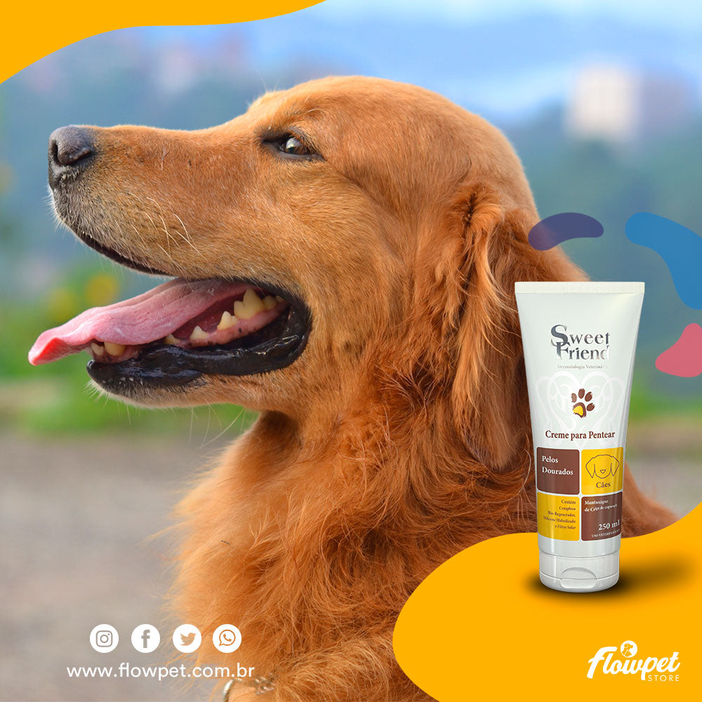 Creme para Pentear Sweet Friend Pelos Dourados - Cães - 250mL