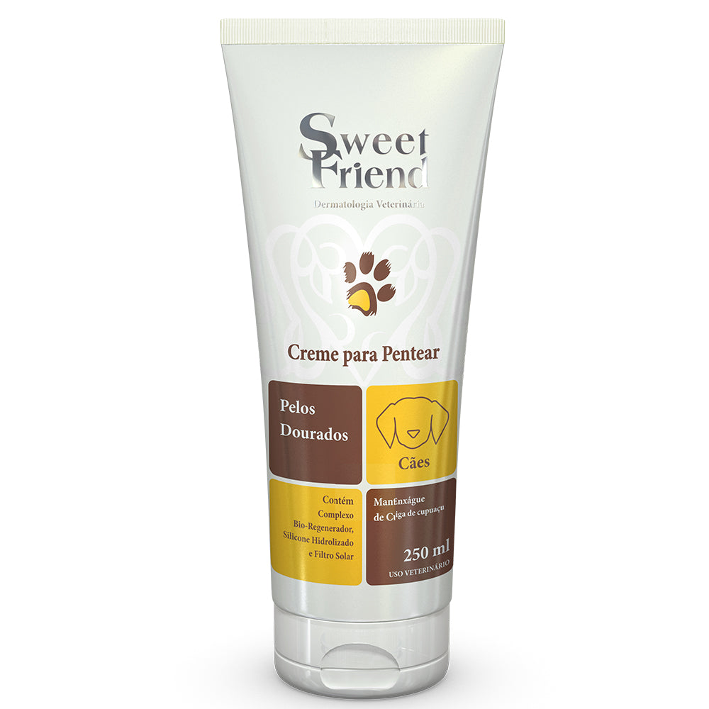 Creme para Pentear Sweet Friend Pelos Dourados - Cães - 250mL