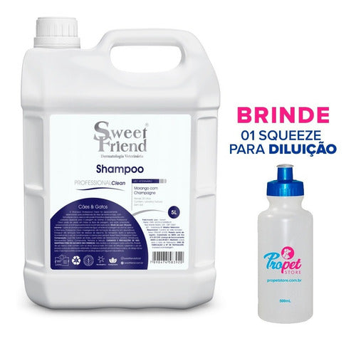 Shampoo Sweet Friend Professional Clean - Morango com Champagne - Cães e Gatos - 5L