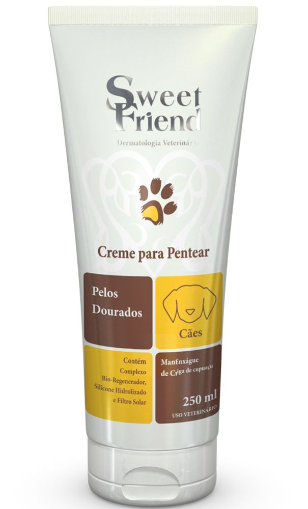 Creme para Pentear Sweet Friend Pelos Dourados - Cães - 250mL