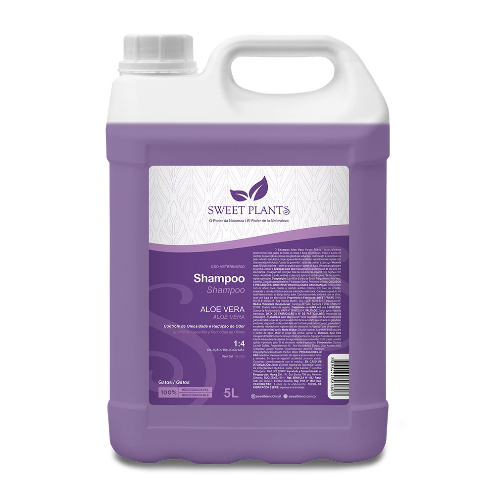 Shampoo Sweet Friend Sweet Plants - Aloe Vera - Gatos - 5L