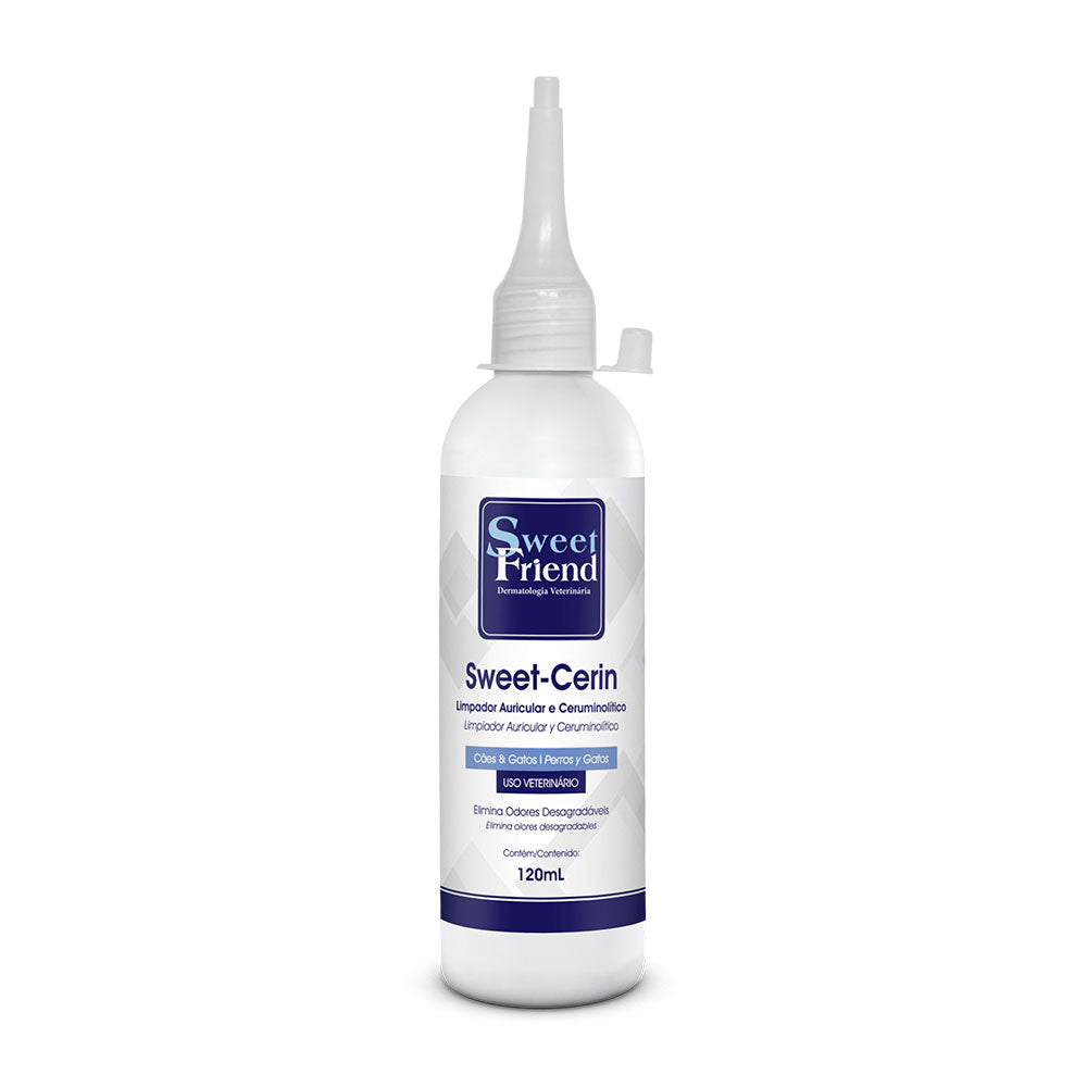 Limpador Auricular e Ceruminolítico Sweet Friend - Sweet-Cerin - Cães e Gatos - 120mL
