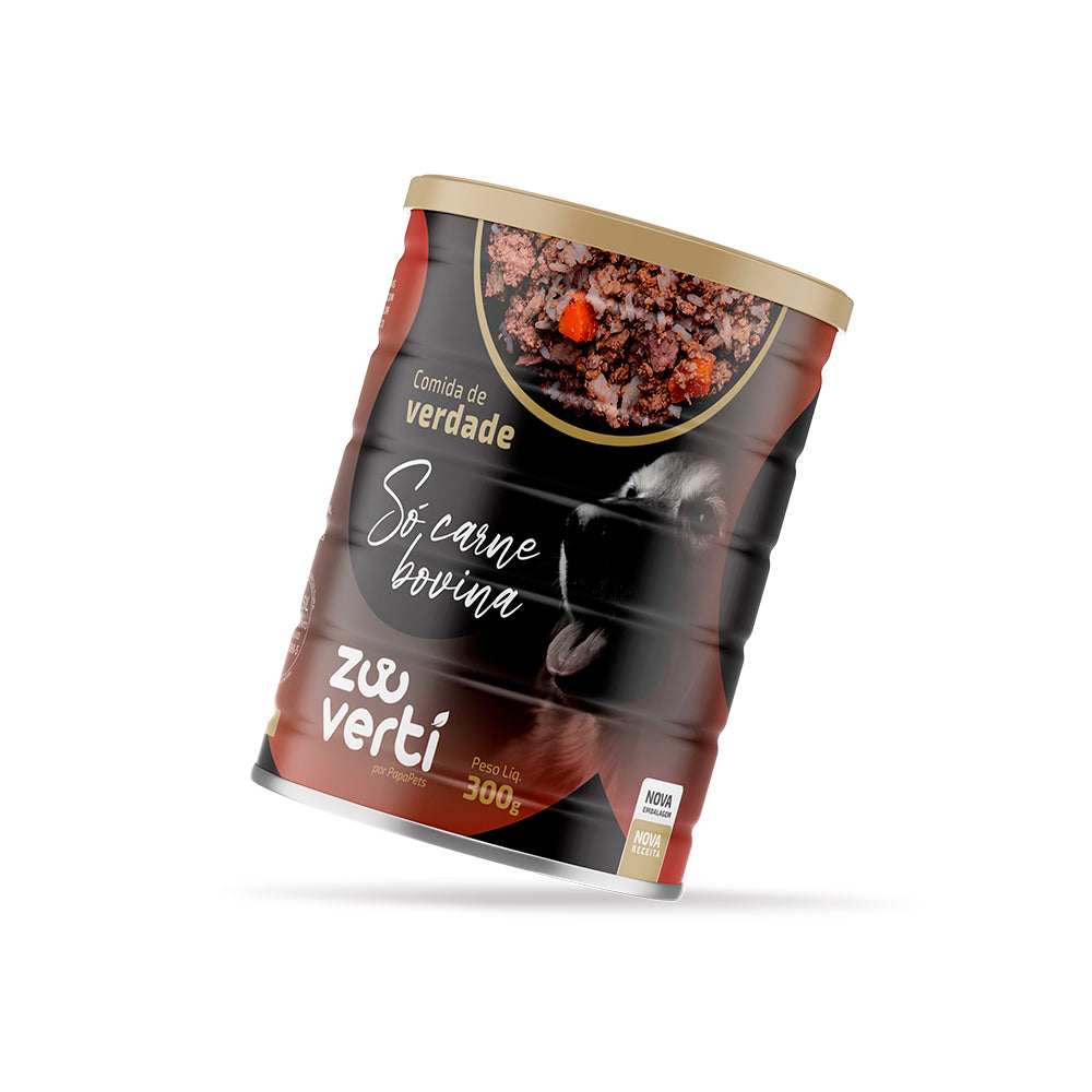 Zooverti Só carne bovina - Lata 300g