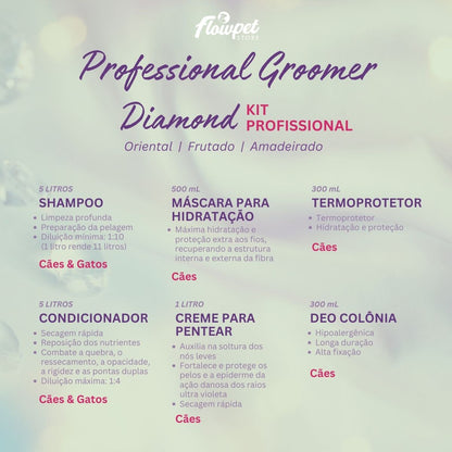 Kit Professional Groomer Diamond Completo Sweet Friend