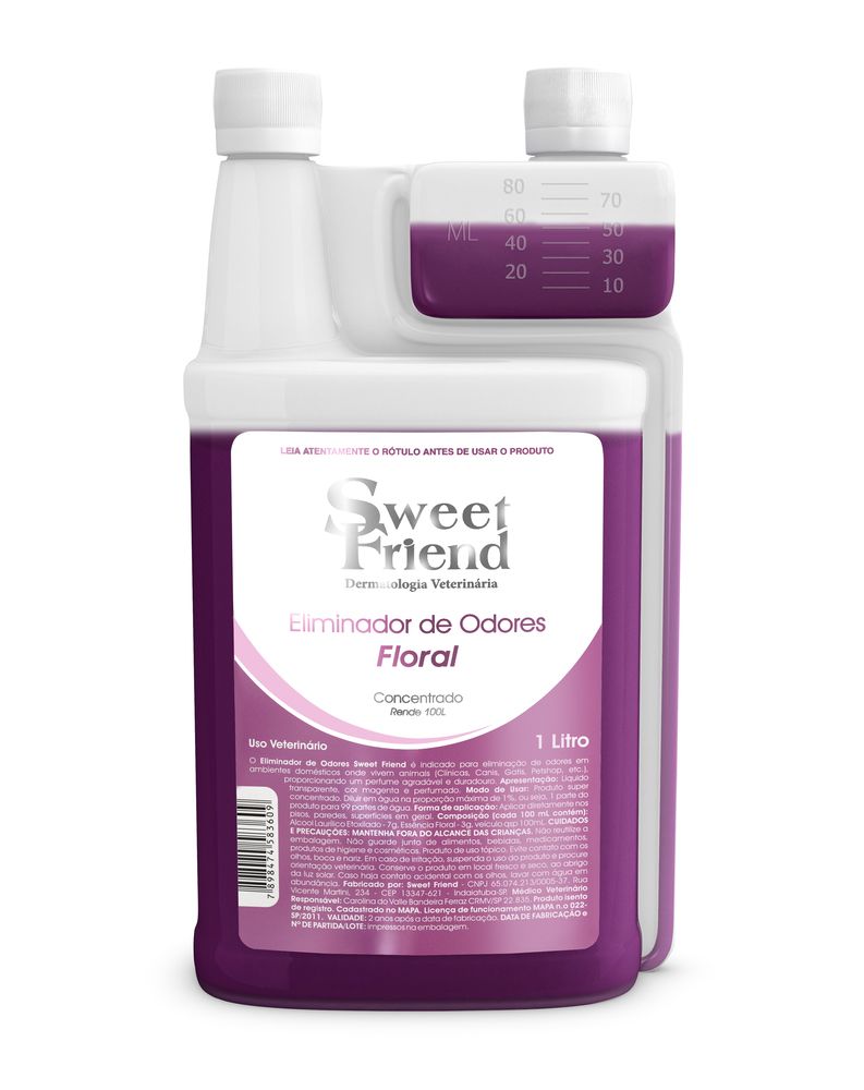 Eliminador de Odores Sweet Friend - Floral - 1L (Rende 99L)