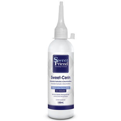 Limpador Auricular e Ceruminolítico Sweet Friend - Sweet-Cerin - Cães e Gatos - 120mL