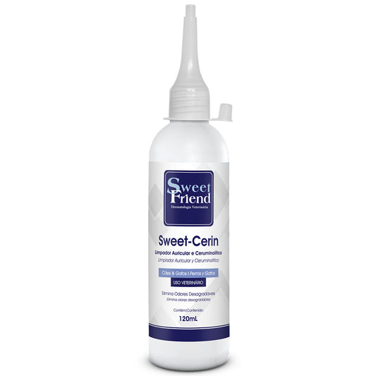 Limpador Auricular e Ceruminolítico Sweet Friend - Sweet-Cerin - Cães e Gatos - 120mL