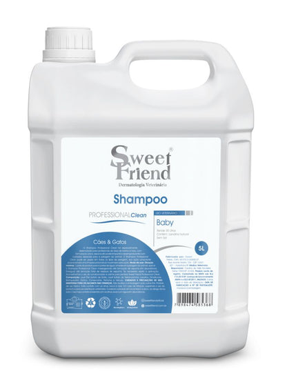 Shampoo Sweet Friend Professional Clean - Baby - Cães e Gatos - 5L