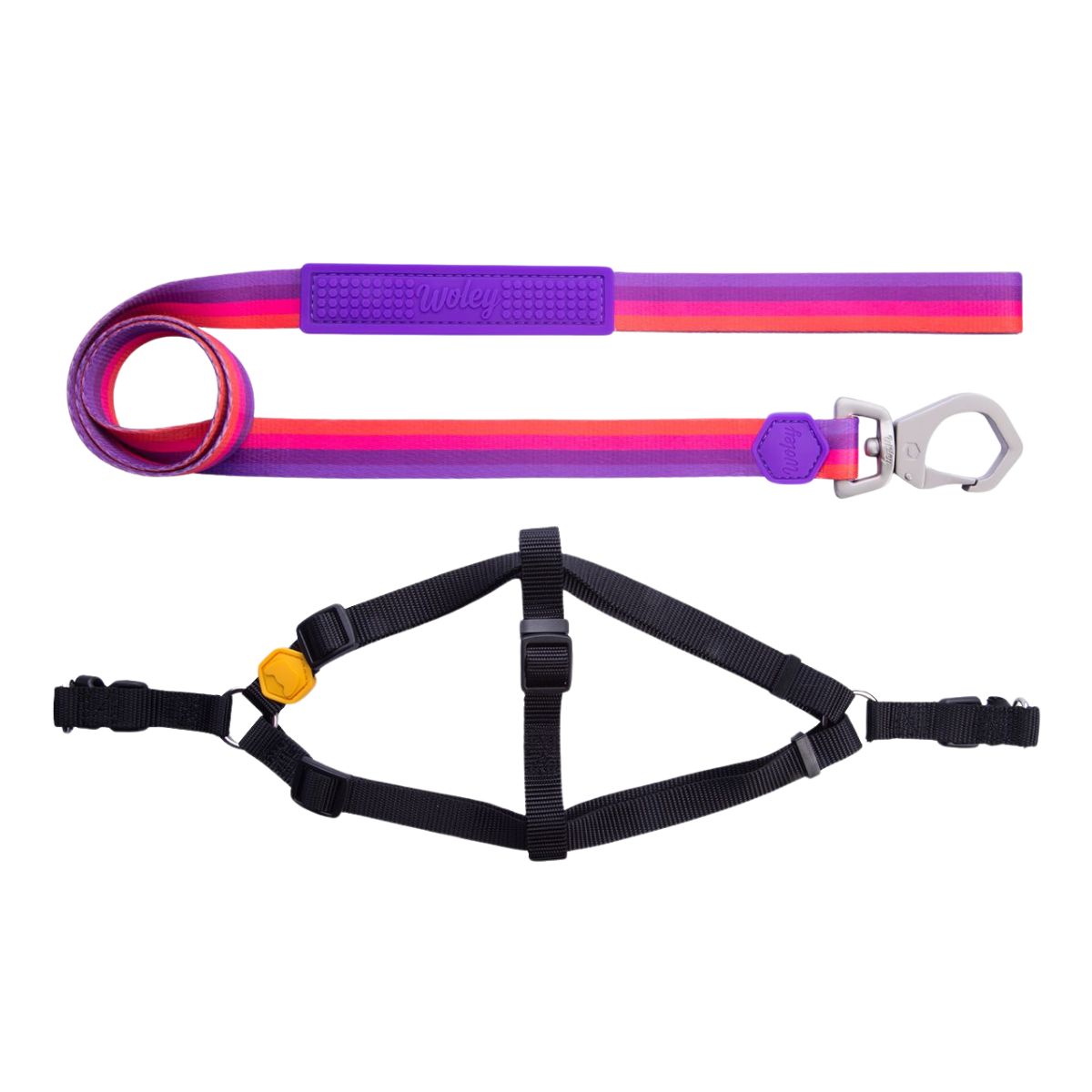 Kit Coleira Peitoral Woley Basicão M + Escolha sua Guia