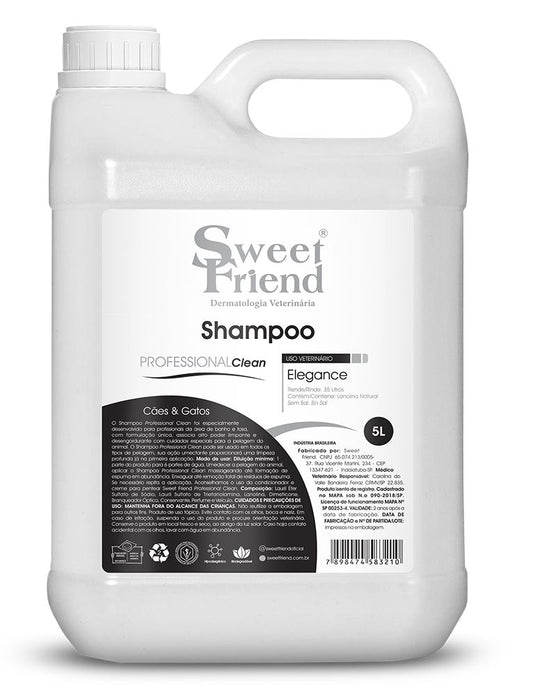 Shampoo Sweet Friend Professional Clean - Elegance - Cães e Gatos - 5L