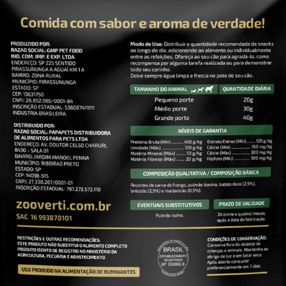 Zooverti Desidratado Frango Leve 100g