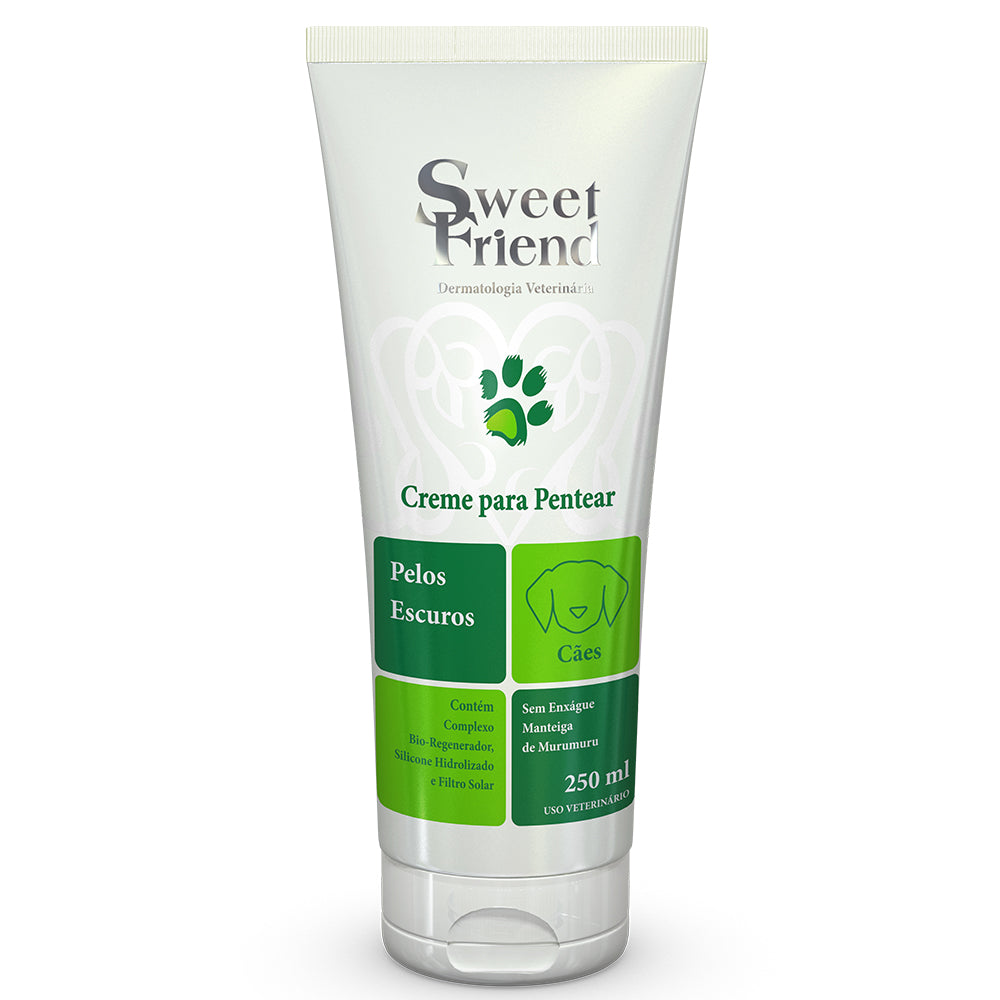 Creme de Pentear Sweet Friend Pelos Escuros - Cães - 250mL