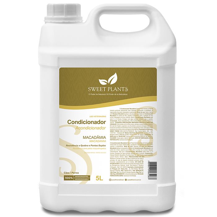 Condicionador Sweet Friend Sweet Plants - Macadâmia - Cães - 5L