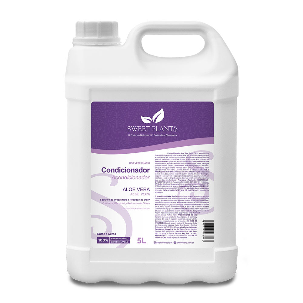 Condicionador Sweet Friend Sweet Plants - Aloe Vera - Gatos - 5L