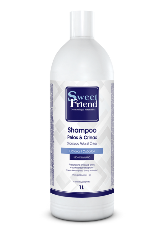 Shampoo Sweet Friend Pelos e Crinas - Cavalos - 1L