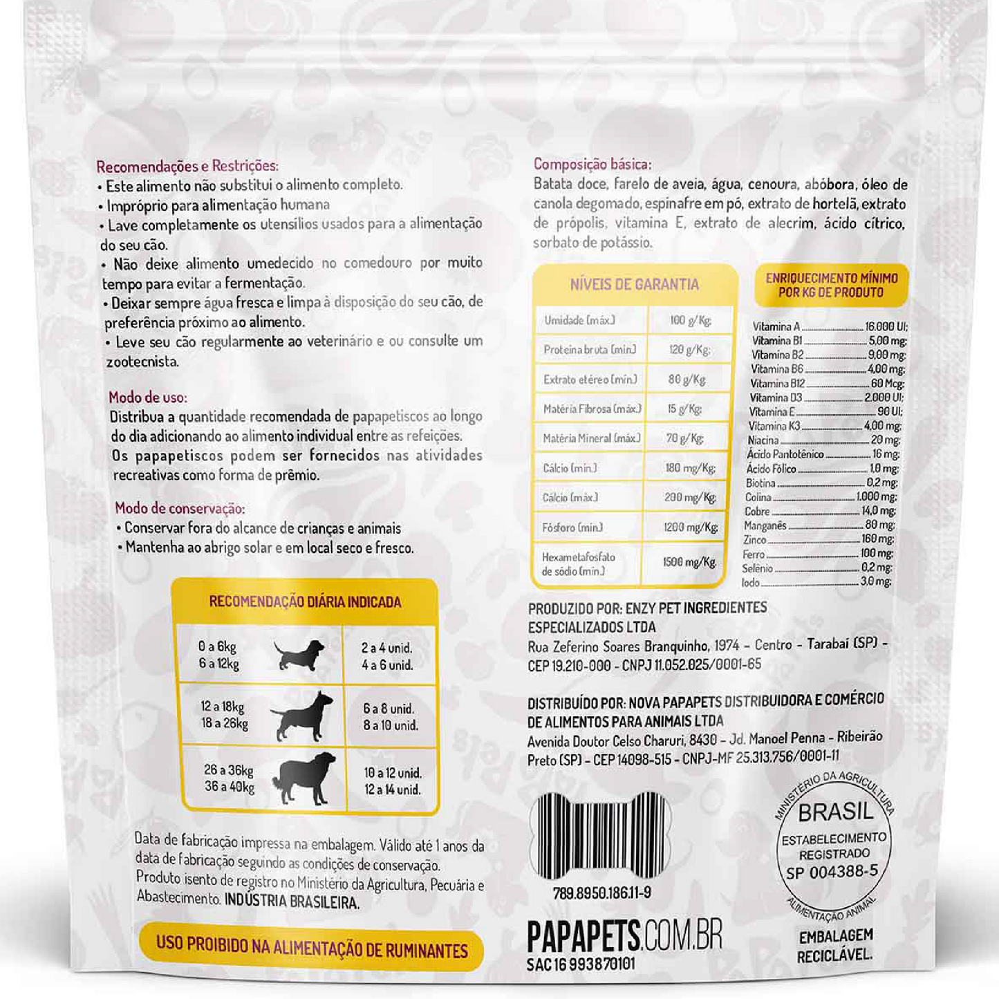 Papapets Papapetisco Hálito 150g