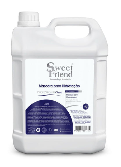 Máscara para Hidratação Sweet Friend Professional Clean - Morango com Champagne - Cães - 5L