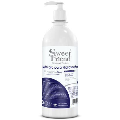 Máscara para Hidratação Sweet Friend Professional Clean - Morango com Champagne - Cães - 500mL