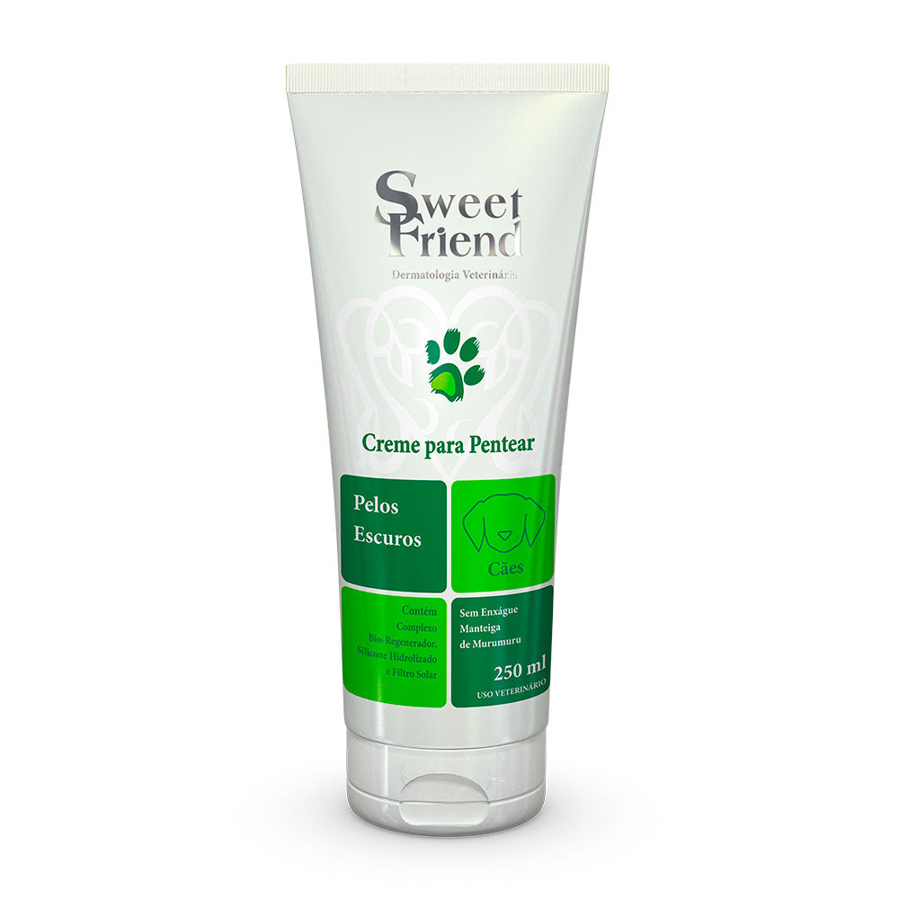 Creme de Pentear Sweet Friend Pelos Escuros - Cães - 250mL