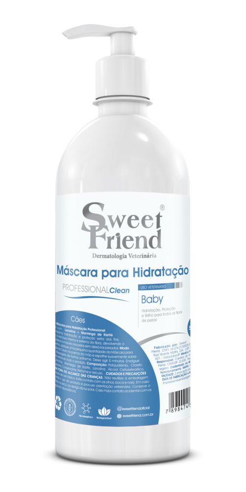 Máscara para Hidratação Sweet Friend Professional Clean - Baby - Cães - 500mL