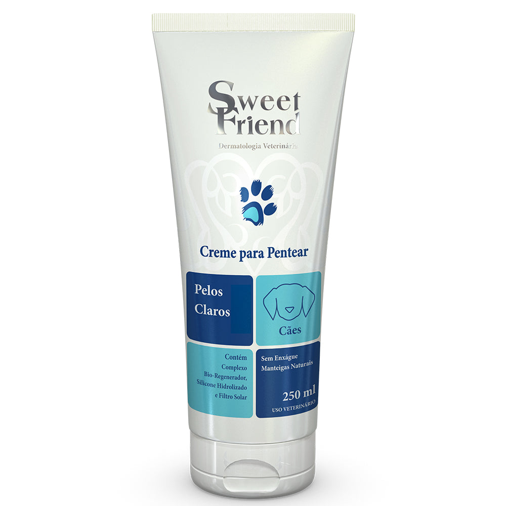 Creme para Pentear Sweet Friend Pelos Claros - Cães - 250mL