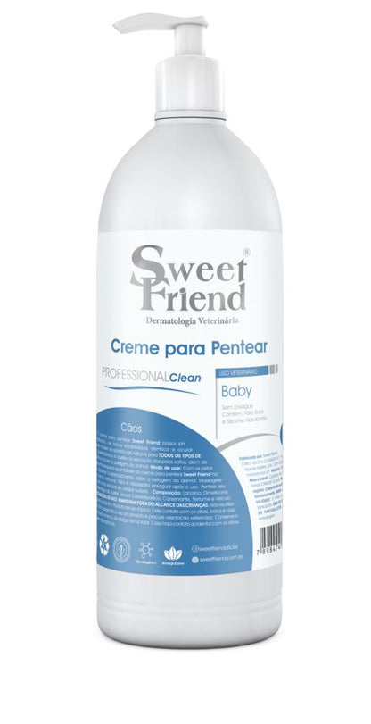 Creme para Pentear Sweet Friend Professional Clean - Baby - Cães - 1L