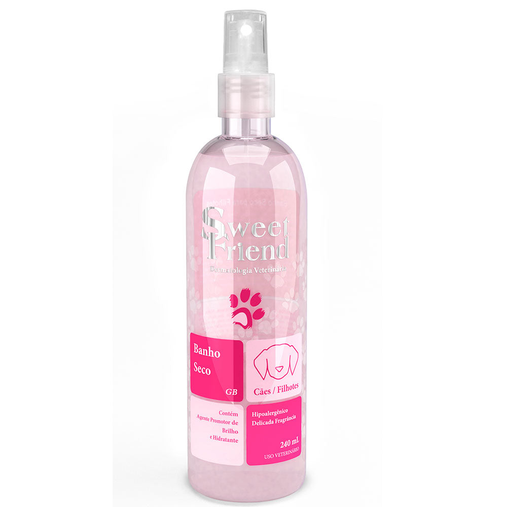 Banho a Seco Sweet Friend Rosa Unissex - Cães - 240mL