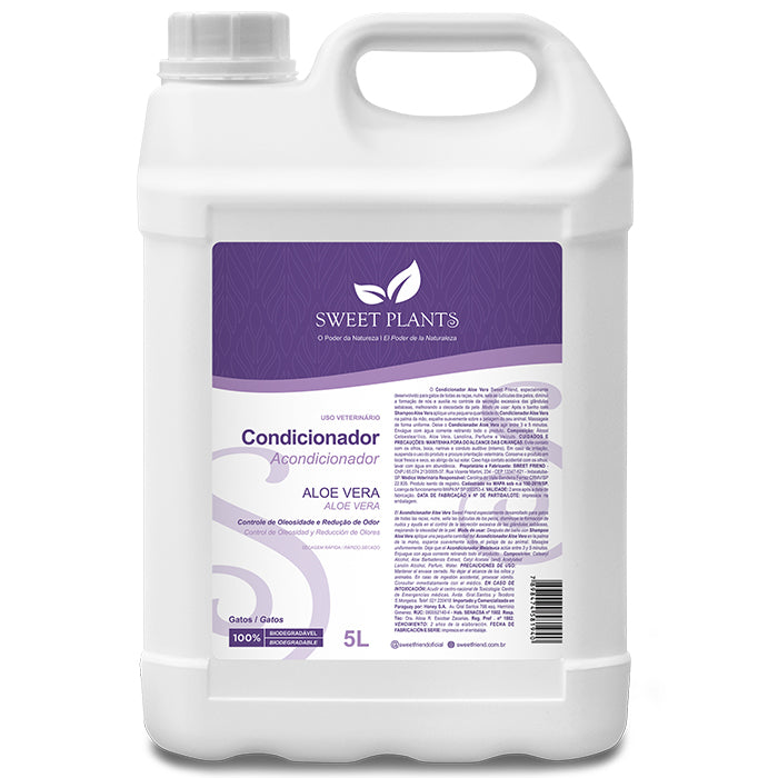Condicionador Sweet Friend Sweet Plants - Aloe Vera - Gatos - 5L
