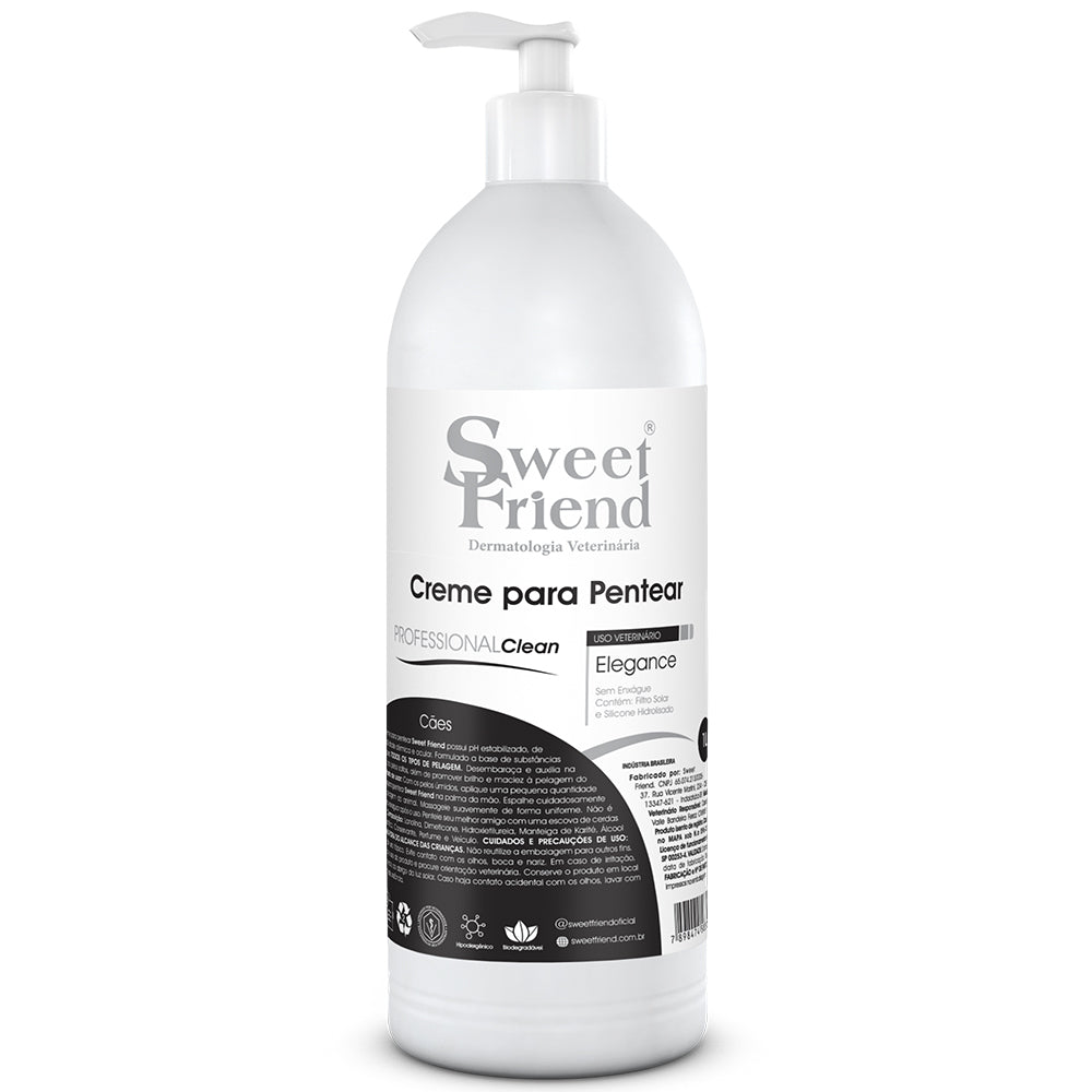 Creme para Pentear Sweet Friend Professional Clean - Elegance - Cães - 1L
