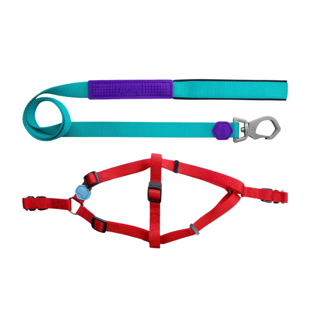 Kit Coleira Peitoral Woley Catchup P + Escolha sua Guia