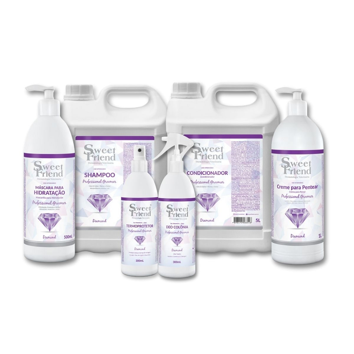 Kit Professional Groomer Diamond Completo Sweet Friend