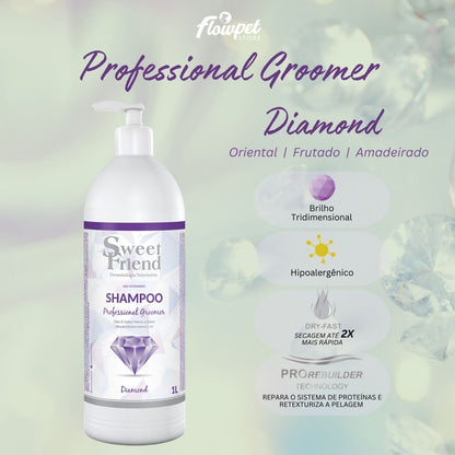 Shampoo Sweet Friend Professional Groomer - Diamond - Cães e Gatos - 1L