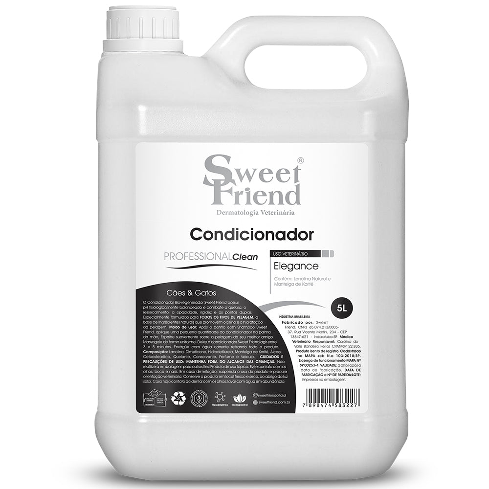 Condicionador Sweet Friend Professional Clean - Elegance - Cães e Gatos - 5L