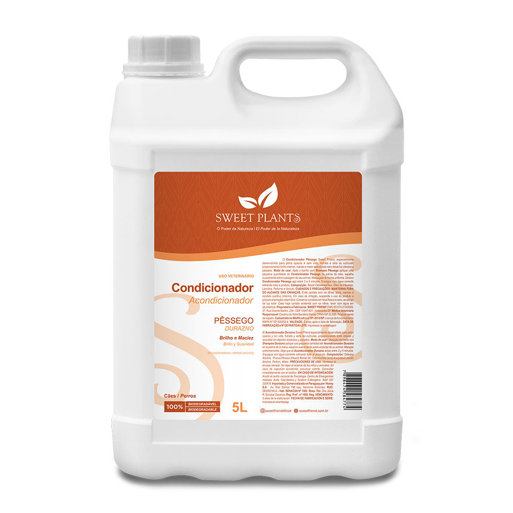 Condicionador Sweet Friend Sweet Plants - Pêssego - Cães -  5L