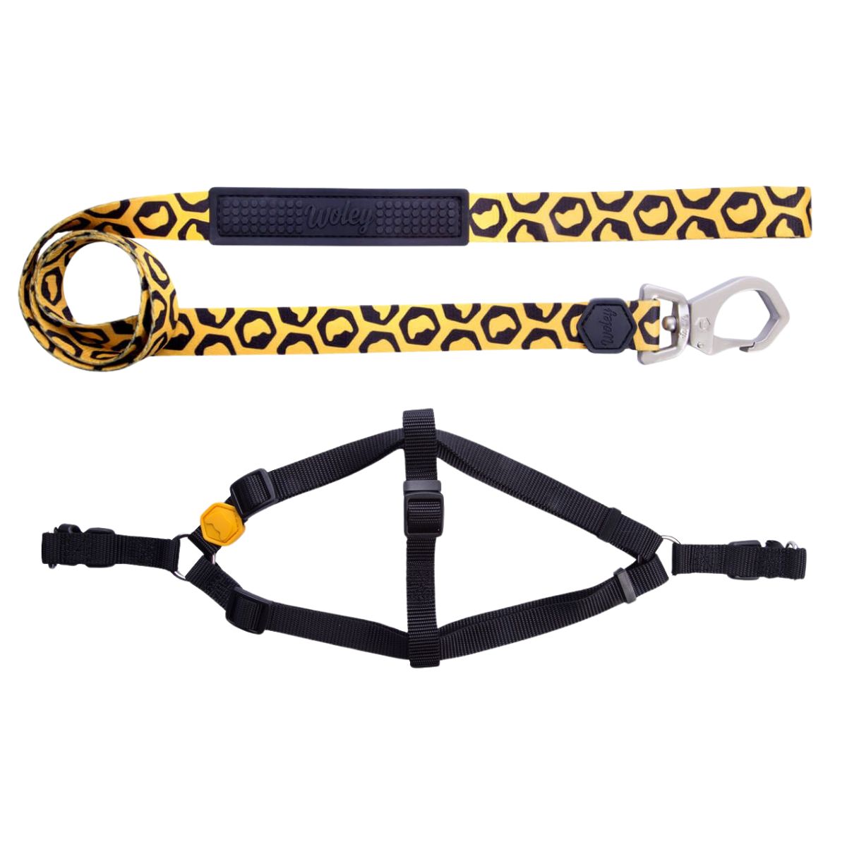 Kit Coleira Peitoral Woley Basicão M + Escolha sua Guia