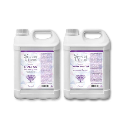 Kit Professional Groomer 5L Shampoo + Cond. Diamond Sweet Friend
