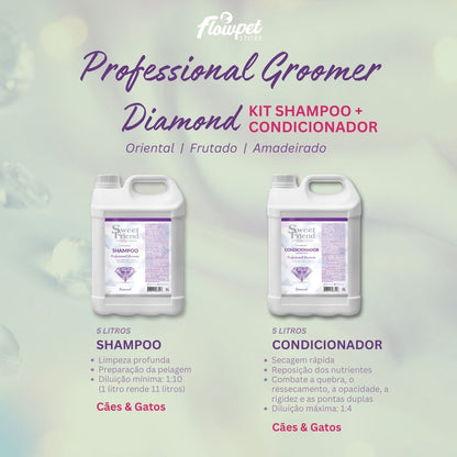 Kit Professional Groomer 5L Shampoo + Cond. Diamond Sweet Friend